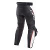 Dainese DELTA 3 sportovní kožené kalhoty bílé/červené vel.56